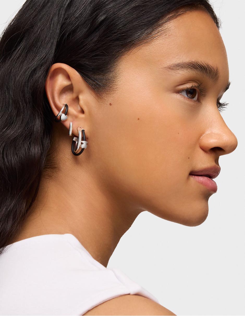Aretes de aro de oso Tous Bold Motif de plata P 925 con acabado brillante